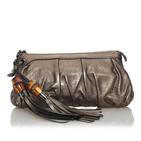 gucci bamboo leather clutch bag|gucci clutch bag sale.